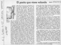 El poeta que viene volando  [artículo] Raúl Morales Alvarez.