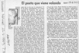El poeta que viene volando  [artículo] Raúl Morales Alvarez.