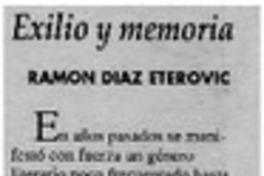 Exilio y memoria