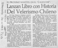Lanzan libro con historia del velerismo chileno