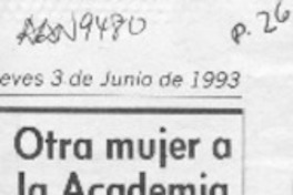 Otra mujer a la Academia de la Lengua  [artículo].