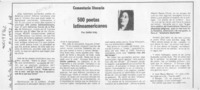 500 poetas latinoamericanos  [artículo] Sara Vial.
