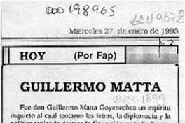 Guillermo Matta  [artículo] Fap.