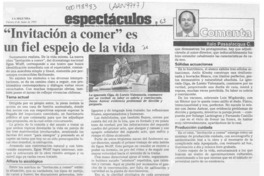 "Invitación a comer" es un fiel espejo de la vida  [artículo] Italo Passalacqua C.