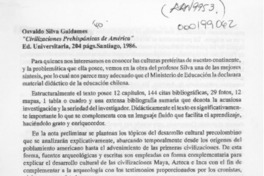 "Civilizaciones prehispánicas de América"  [artículo] Carlos Ortiz Aguilera.