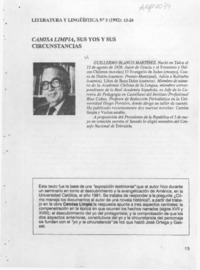Camisa limpia, sus yos y sus circunstancias  [artículo] Guillermo Blanco.