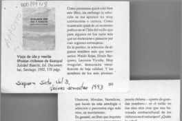 Viajes de ida y vuelta (poetas chilenos en Europa)