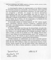 El "48" chileno  [artículo] Ricardo Krebs.