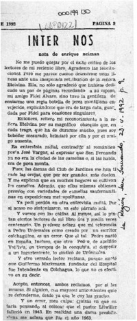 Inter Nos  [artículo] Enrique Neiman.