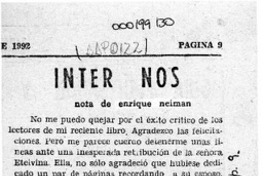 Inter Nos  [artículo] Enrique Neiman.
