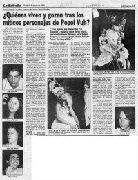 Quiénes viven y gozan tras los míticos personajes de Popol Vuh?  [artículo] Marcela Salvatierra.