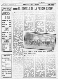 El Revuelo de la "Negra Ester"  [artículo].