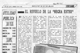 El Revuelo de la "Negra Ester"  [artículo].