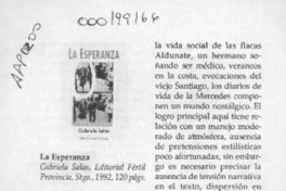 La esperanza  [artículo] Juan Pablo Sutherland.