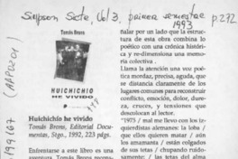 Huichichío he vivido  [artículo] Juan Pablo Sutherland.