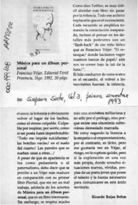 Música para un álbum personal  [artículo] Ricardo Rojas Behm.
