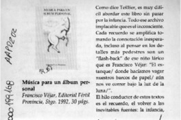 Música para un álbum personal  [artículo] Ricardo Rojas Behm.