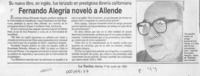 Fernando Alegría noveló a Allende  [artículo].
