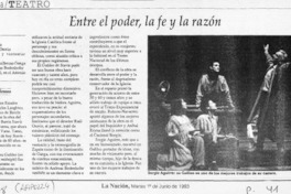 Entre el poder, la fe y la razón  [artículo] Hans Ehrmann.