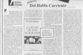 Del habla corriente  [artículo] Carlos Iturra.