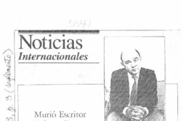 Murió escritor cubano Severo Sarduy  [artículo].