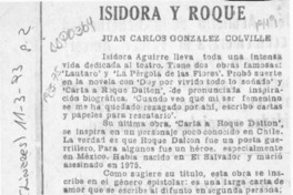 Isidora y Roque  [artículo] Juan Carlos González Colville.