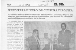 Reeditarán libro de cultura diaguita  [artículo].