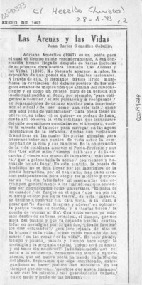 Las arenas y las vidas  [artículo] Juan Carlos González Colville.