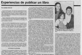 Experiencias de publicar un libro