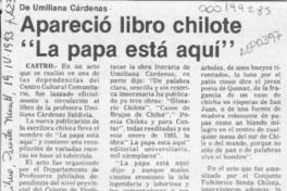Apareció libro chilote "La papa está aquí"  [artículo].