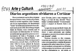 Diarios argentinos olvidaron a Cortázar  [artículo].