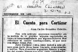 El cuento para Cortázar  [artículo] Juan Carlos González Colville.