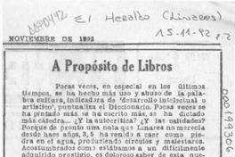 A propósito de libros  [artículo] E. J.