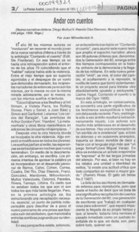 Andar con cuentos  [artículo] Juan Mihovilovic H.