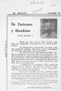 De fantasmas y abandonos  [artículo] Alvaro Mesa Latorre.