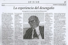 La experiencia del desengaño
