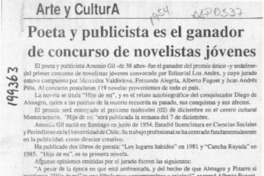 Poeta y publicista es el ganador de concurso de novelistas jóvenes  [artículo].