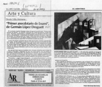 "Primer anecdotario de Enami", de Germán López Droguett  [artículo] Pedro Mardones Barrientos.