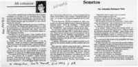 Sonetos  [artículo] Antonieta Rodríguez París.