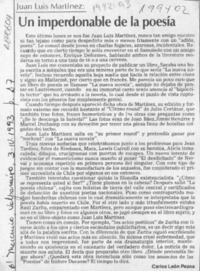 Un imperdonable de la poesía  [artículo] Carlos León Pezoa.
