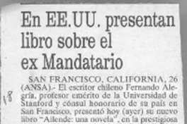 En EE.UU. presentan libro sobre el ex mandatario  [artículo].
