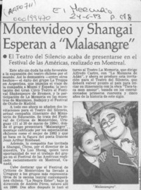 Montevideo y Shangai esperan a "Malasangre"  [artículo].
