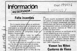 Premio internacional para poeta porteño  [artículo].
