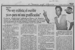 "No soy exitista; el escribir ya es para mí un gratificación"