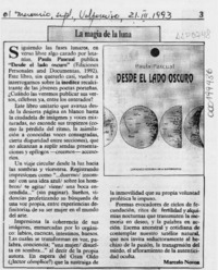 La magia de la luna  [artículo] Marcelo Novoa.