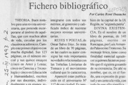 Fichero bibliográfico  [artículo] Carlos René Ibacache.