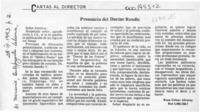 Presencia del doctor Rendic  [artículo] Rosa Urízar Alvarez.
