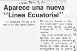 Aparece una nueva "Línea ecuatorial"  [artículo].