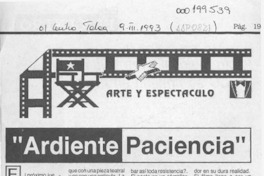 "Ardiente paciencia"  [artículo].