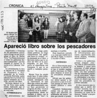 Apareció libro sobre los pescadores  [artículo].